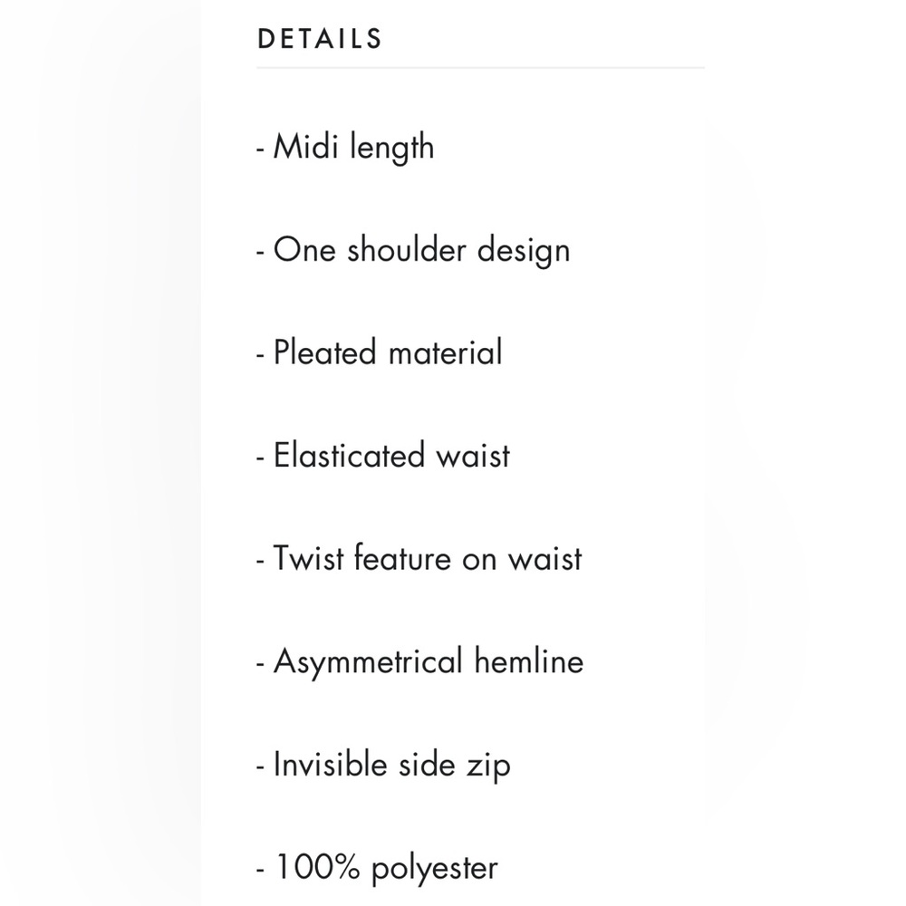 NWT Billy J Elegant One-Shoulder Dress - Picture 10 of 12